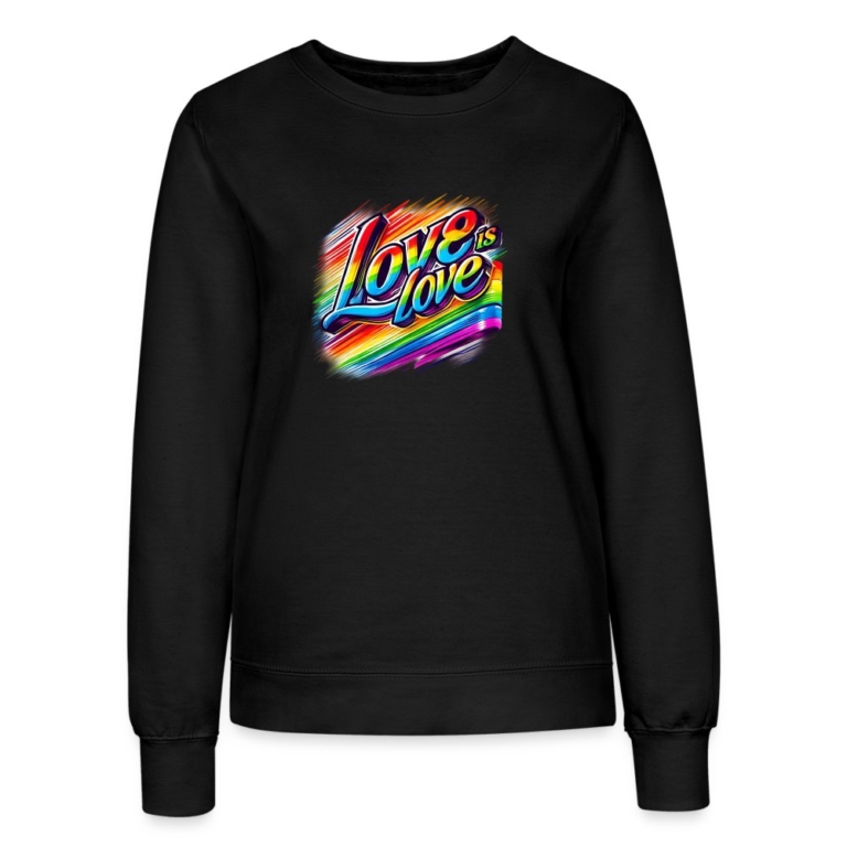 love-ist-love-frauen-sweatshirt-schwarz