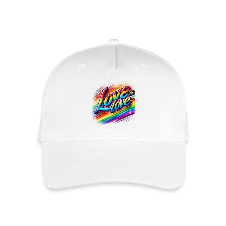 love-ist-love-kinder-bio-basecap-weiss