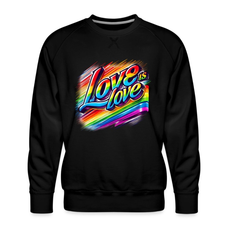 love-ist-love-maenner-premium-pullover-schwarz