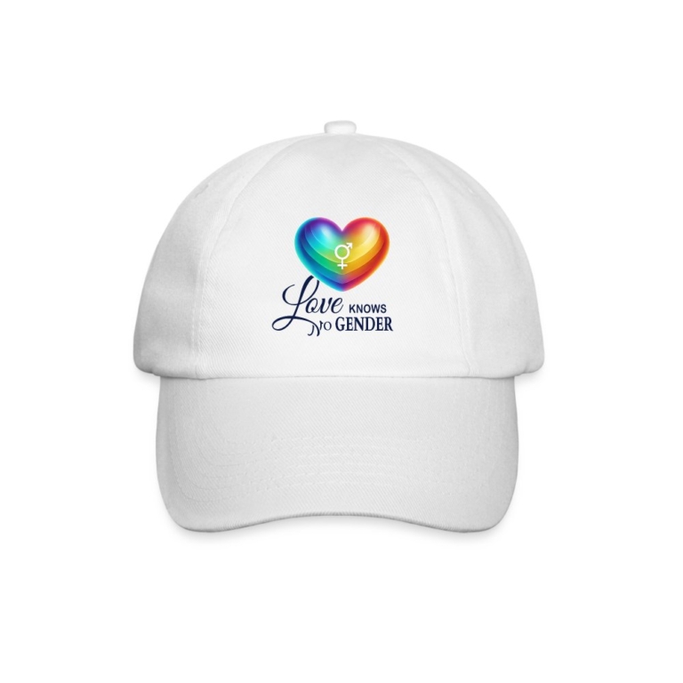 love-knows-no-gender-baseballkappe-weiss-weiss