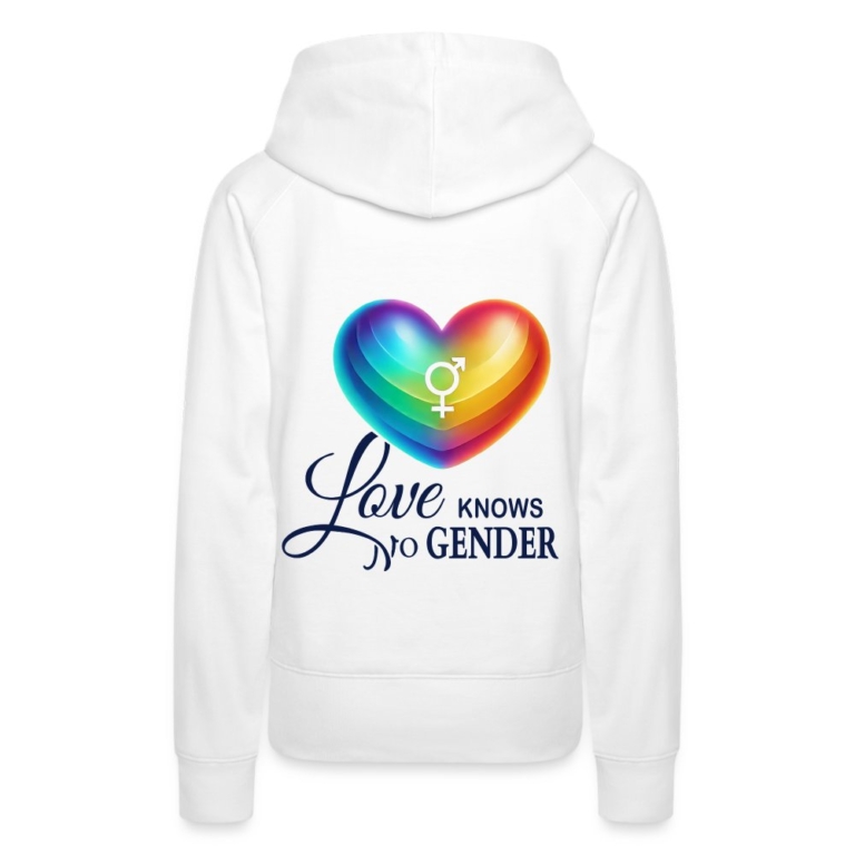 love-knows-no-gender-frauen-premium-hoodie-weiss