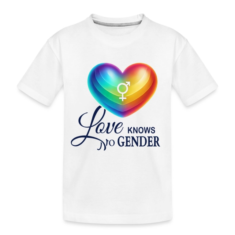 love-knows-no-gender-kinder-premium-bio-t-shirt-weiss
