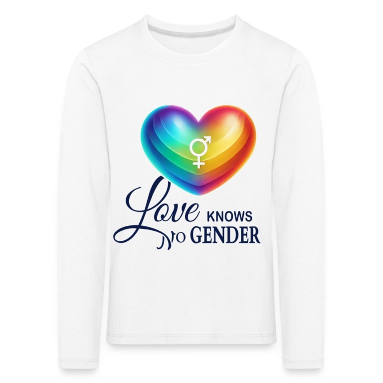 love-knows-no-gender-kinder-premium-langarmshirt-weiss