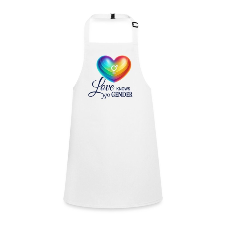 love-knows-no-gender-schuerze-fuer-kinder-weiss