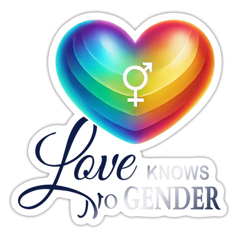 love-knows-no-gender-sticker-weiss-glaenzend