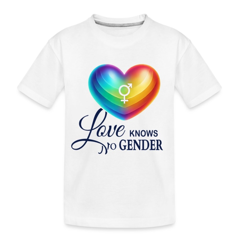 love-knows-no-gender-teenager-premium-bio-t-shirt-weiss