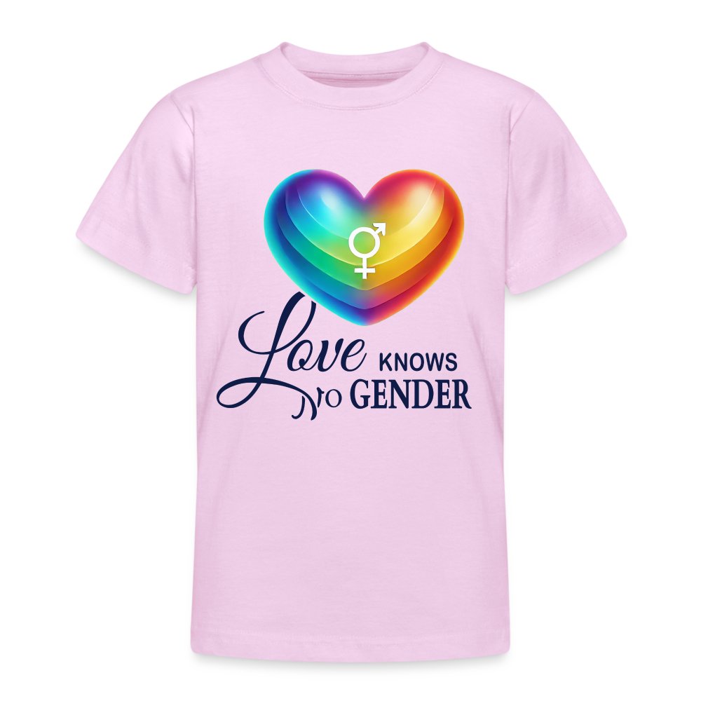 Love Knows No Gender - Teenager T-Shirt Hellrosa