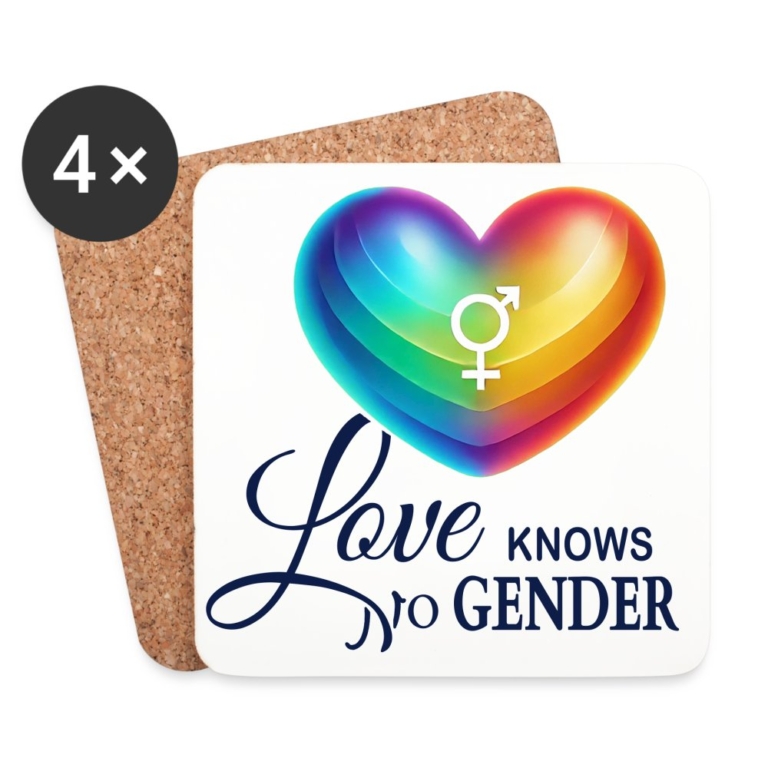 love-knows-no-gender-untersetzer-4er-set-weiss