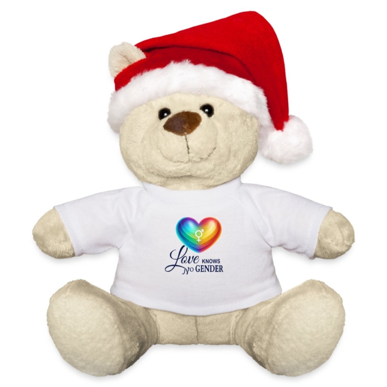 love-knows-no-gender-weihnachtsteddy-weiss