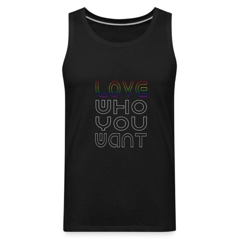 love-who-you-want-maenner-premium-tank-top-schwarz