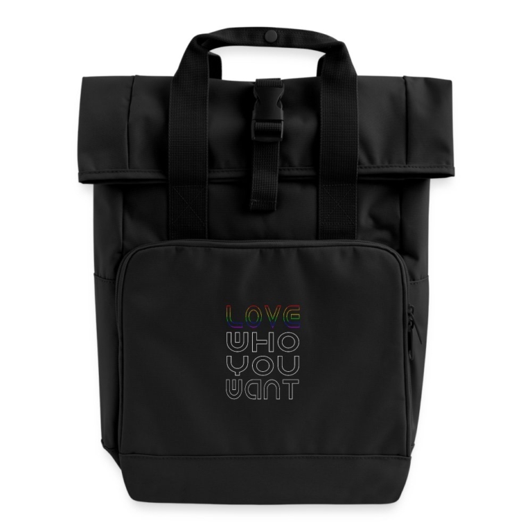 love-who-you-want-rolltop-rucksack-mit-zwei-griffen-schwarz