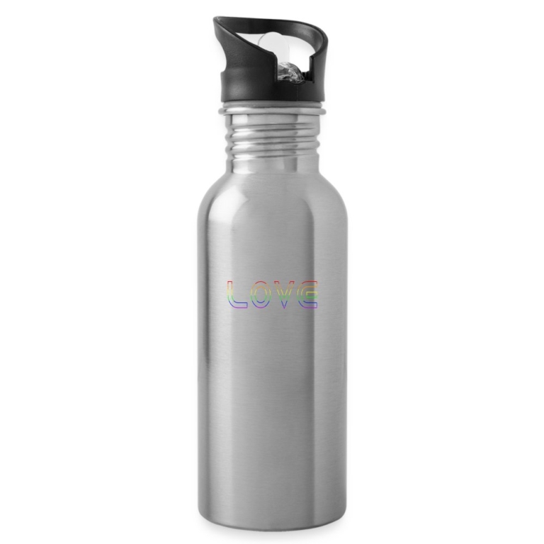 love-who-you-want-trinkflasche-mit-integriertem-trinkhalm-lightsilver