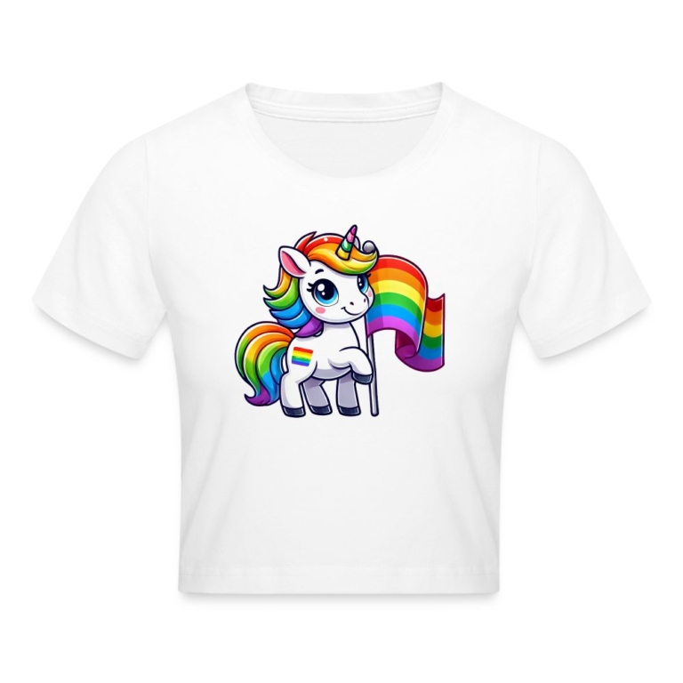 magisches-einhorn-der-vielfalt-cropped-t-shirt-weiss