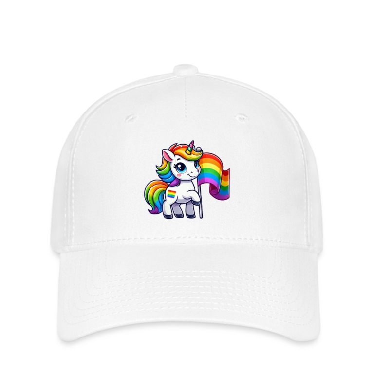 magisches-einhorn-der-vielfalt-flexfit-cap-weiss