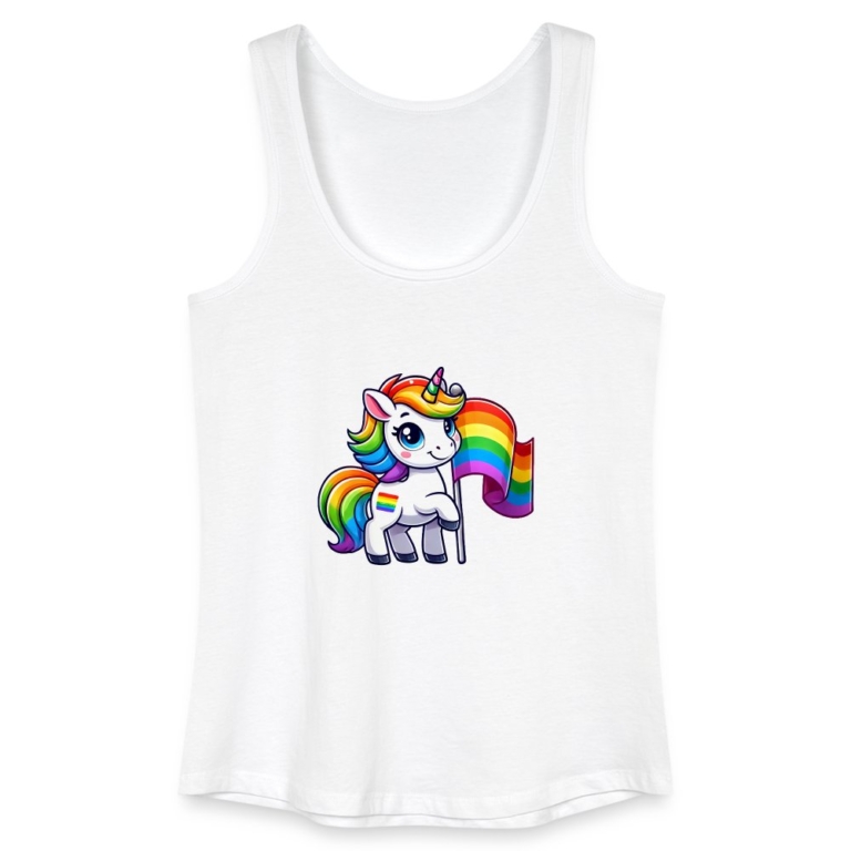 magisches-einhorn-der-vielfalt-frauen-bio-tank-top-weiss
