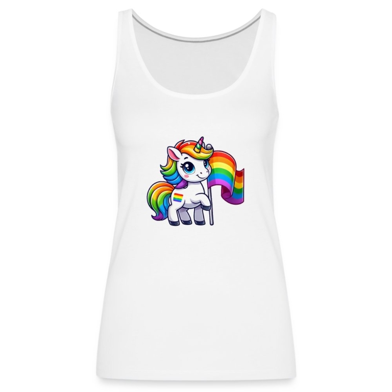 magisches-einhorn-der-vielfalt-frauen-premium-tank-top-weiss