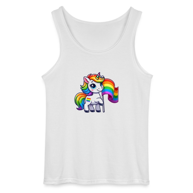 magisches-einhorn-der-vielfalt-gildan-maenner-tank-top-weiss
