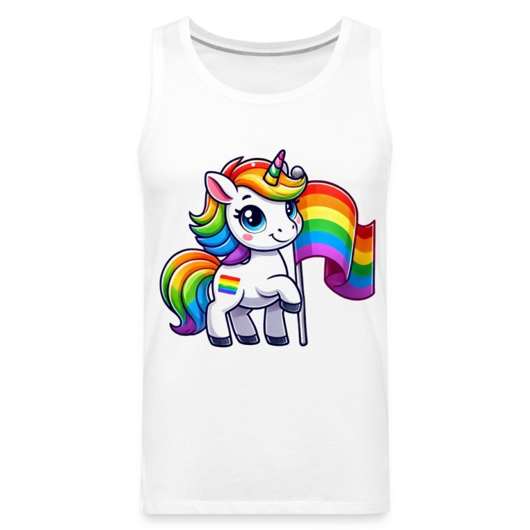 magisches-einhorn-der-vielfalt-maenner-premium-tank-top-weiss