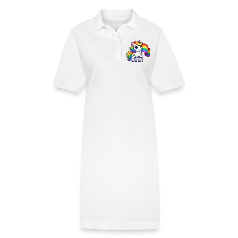 magisches-einhorn-der-vielfalt-stanleystella-frauen-bio-polokleid-paiger-weiss