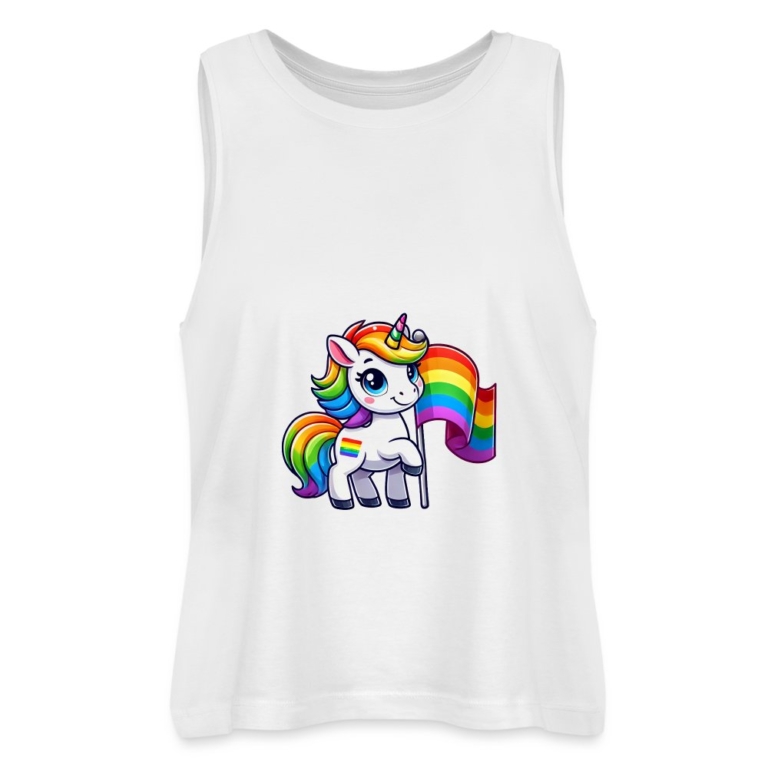 magisches-einhorn-der-vielfalt-stanleystella-frauen-cropped-bio-tank-top-dancer-weiss