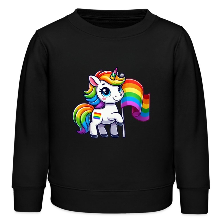 magisches-einhorn-der-vielfalt-stanleystella-mini-changer-bio-kinder-sweatshirt-schwarz