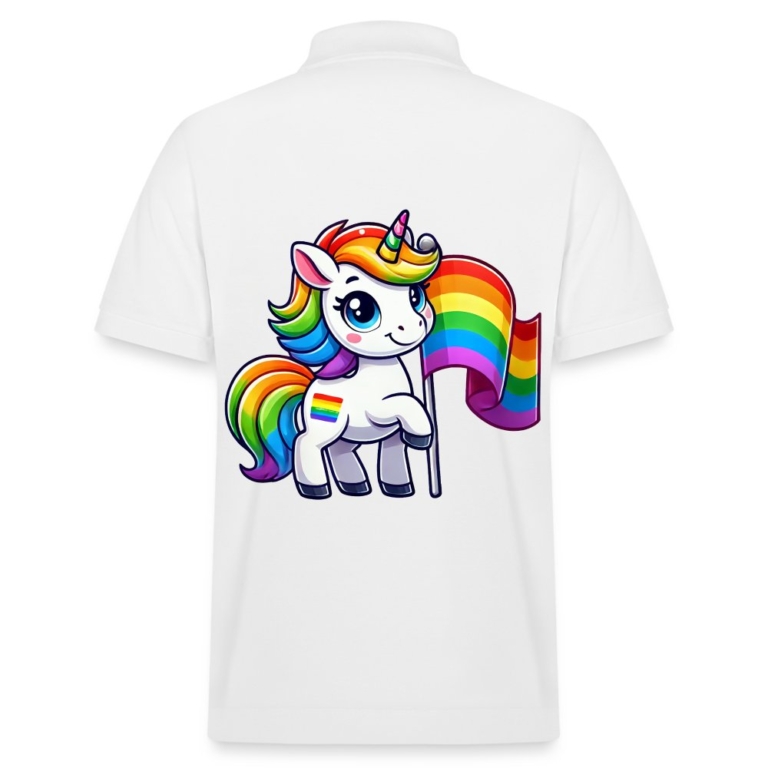 magisches-einhorn-der-vielfalt-stanleystella-unisex-bio-poloshirt-prepster-weiss