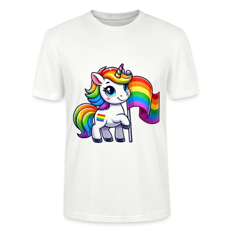magisches-einhorn-der-vielfalt-stanleystella-unisex-bio-t-shirt-crafter-weiss