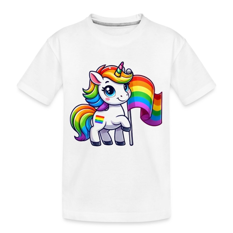 magisches-einhorn-der-vielfalt-teenager-premium-bio-t-shirt-weiss
