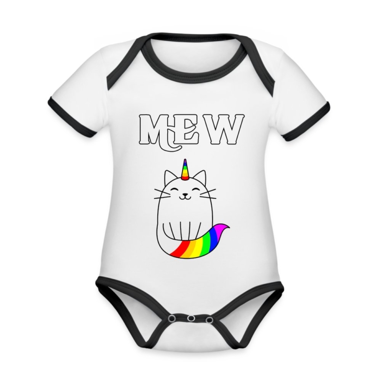 mewnicorn-baby-bio-kurzarm-kontrastbody-weiss-schwarz