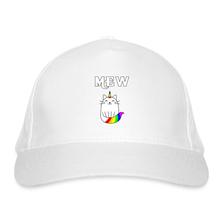 mewnicorn-bio-baseballkappe-weiss