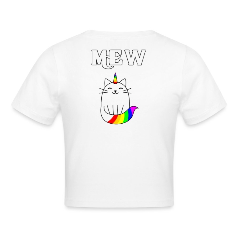 mewnicorn-cropped-t-shirt-weiss