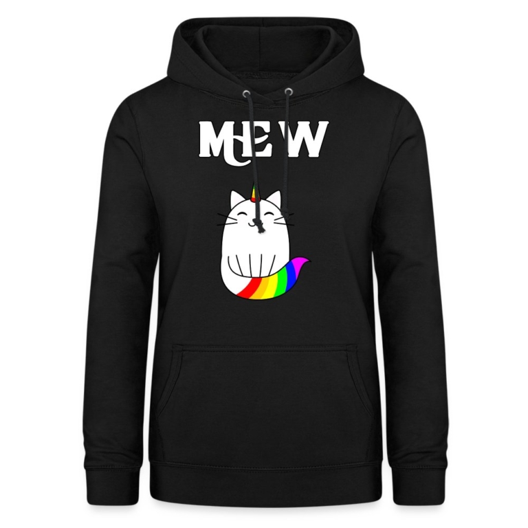 mewnicorn-frauen-hoodie-schwarz