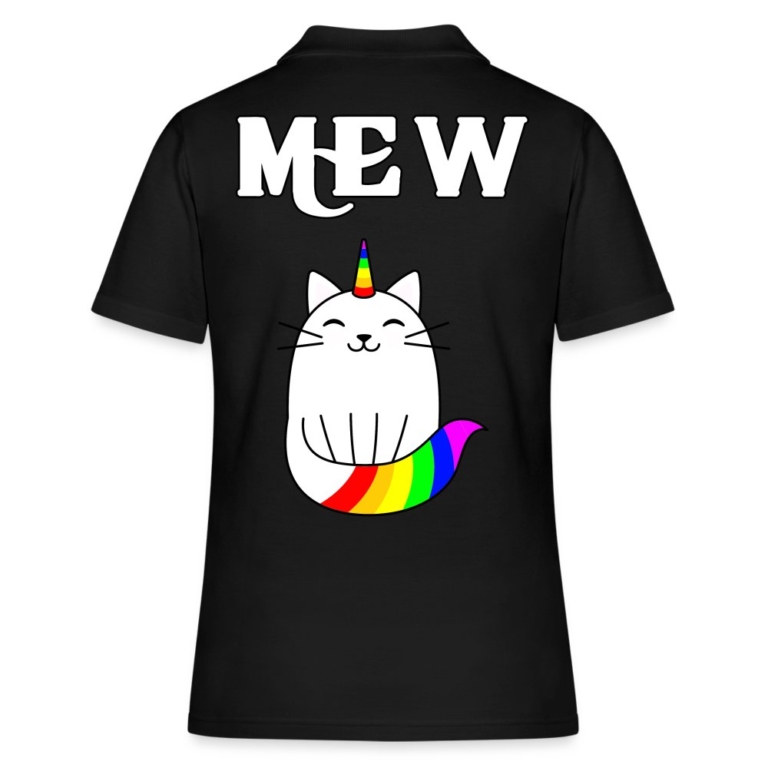 mewnicorn-frauen-polo-shirt-schwarz