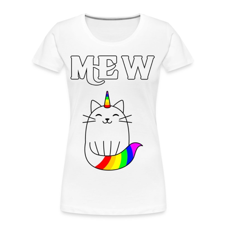 mewnicorn-frauen-premium-bio-t-shirt-weiss