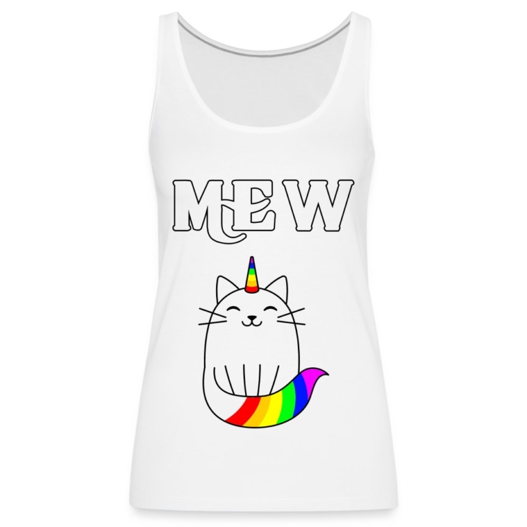 mewnicorn-frauen-premium-tank-top-weiss
