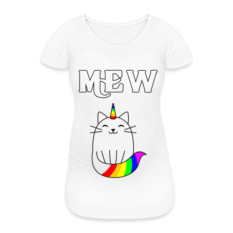 mewnicorn-frauen-schwangerschafts-t-shirt-weiss