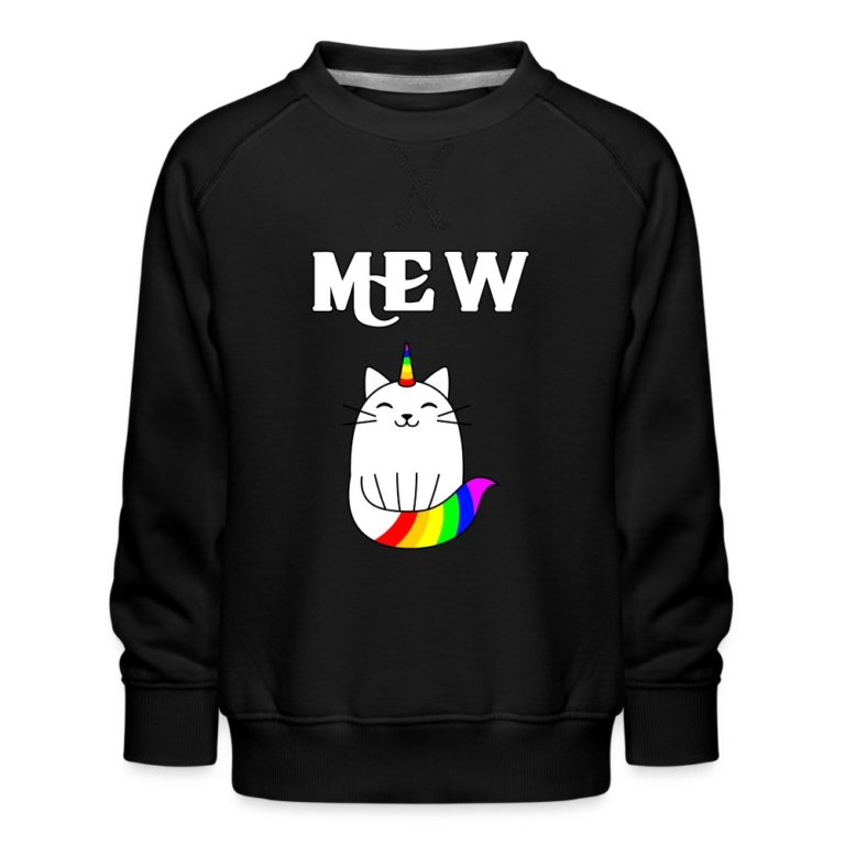 mewnicorn-kinder-premium-pullover-schwarz