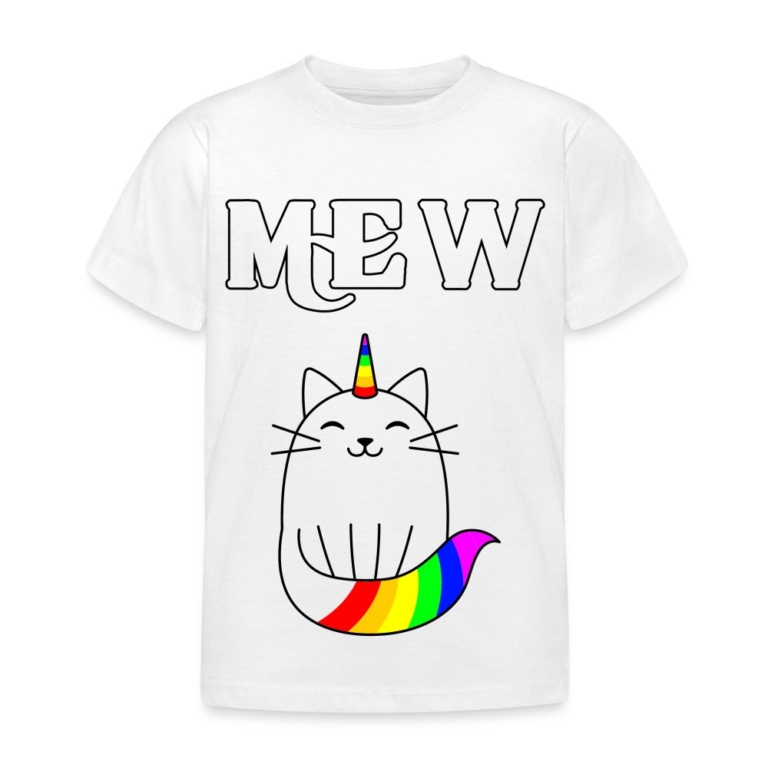 mewnicorn-kinder-t-shirt-weiss