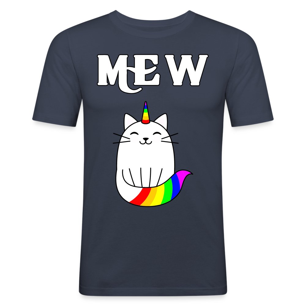 Mewnicorn - Männer Slim Fit T-Shirt Navy