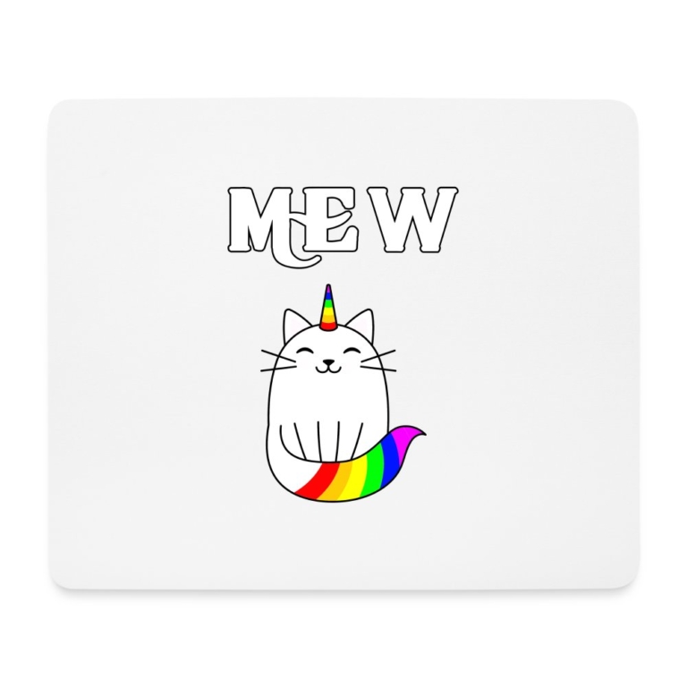 mewnicorn-mousepad-querformat-weiss