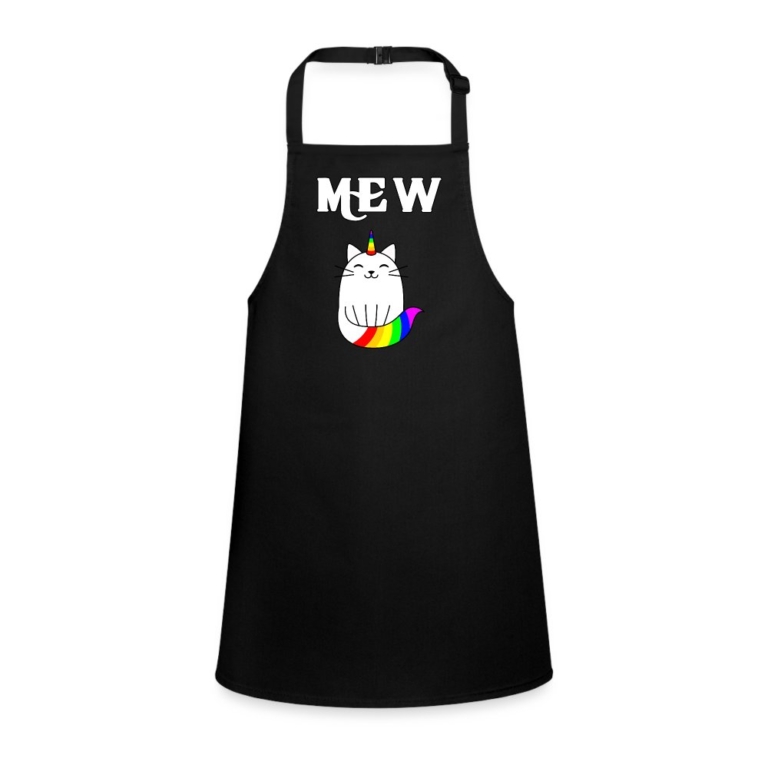 mewnicorn-schuerze-fuer-kinder-schwarz