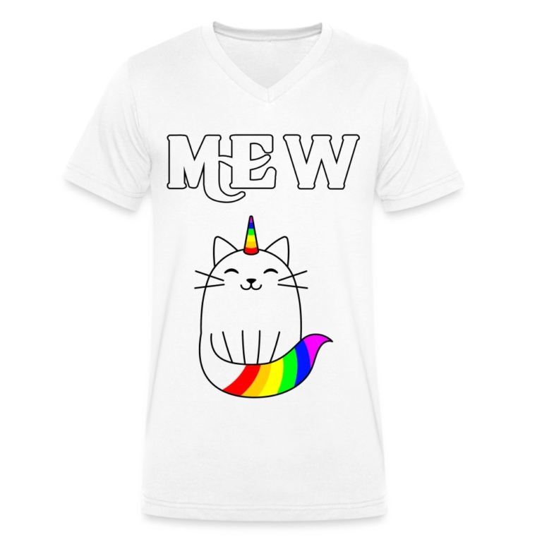 mewnicorn-stanleystella-maenner-bio-t-shirt-mit-v-ausschnitt-weiss