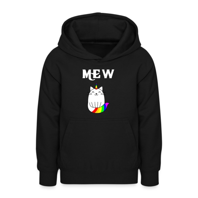 mewnicorn-teenager-hoodie-schwarz