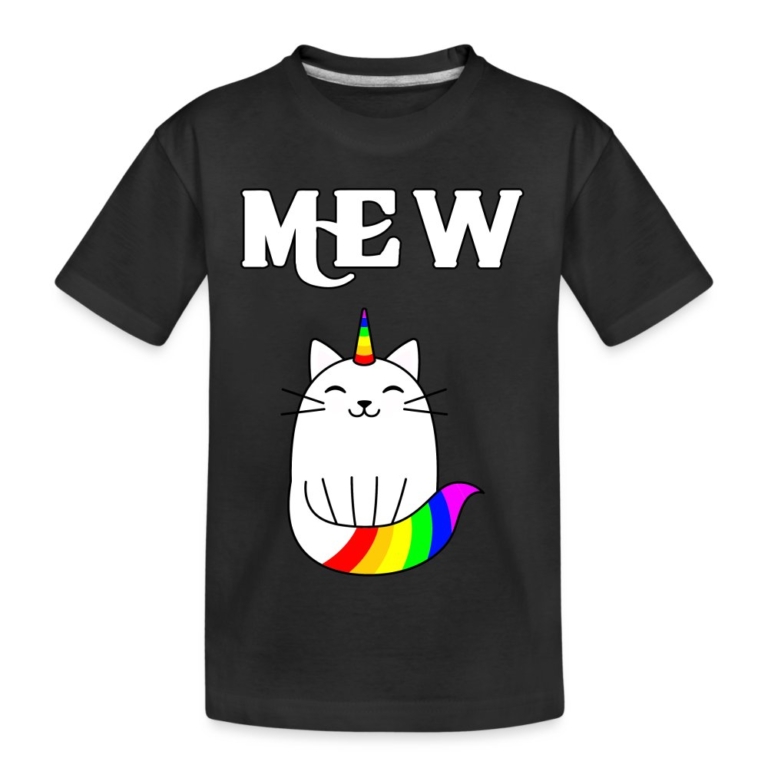 mewnicorn-teenager-premium-bio-t-shirt-schwarz