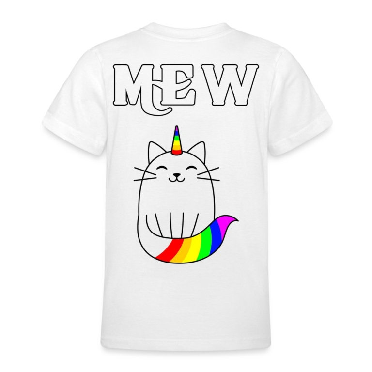 mewnicorn-teenager-t-shirt-weiss