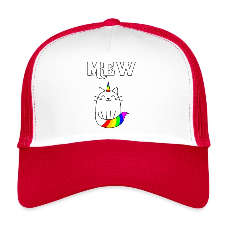 mewnicorn-trucker-cap-weiss-rot