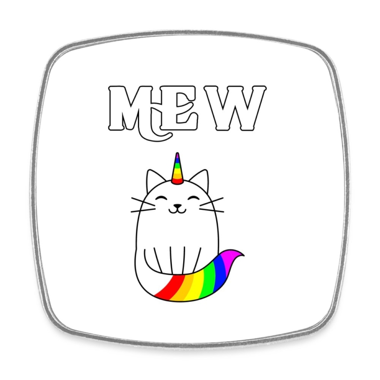 mewnicorn-viereckiger-kuehlschrankmagnet-weiss