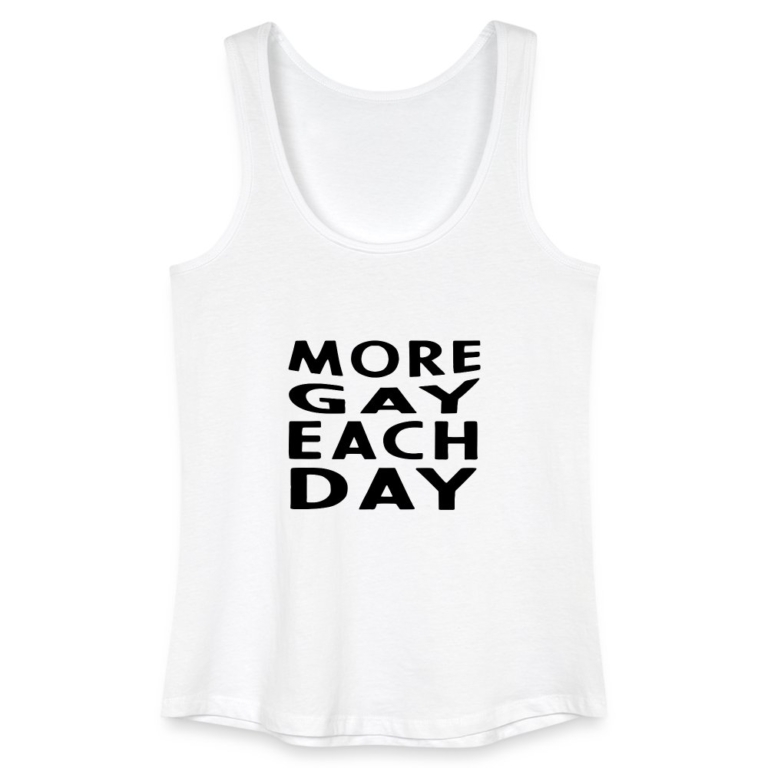 more-gay-each-day-frauen-bio-tank-top-weiss