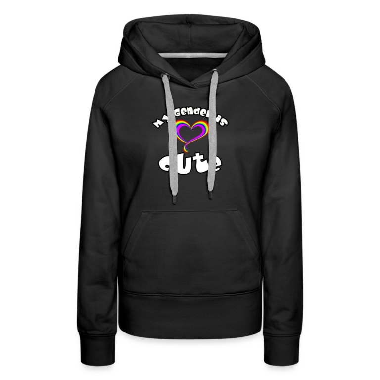 my-gender-is-cute-frauen-premium-hoodie-schwarz