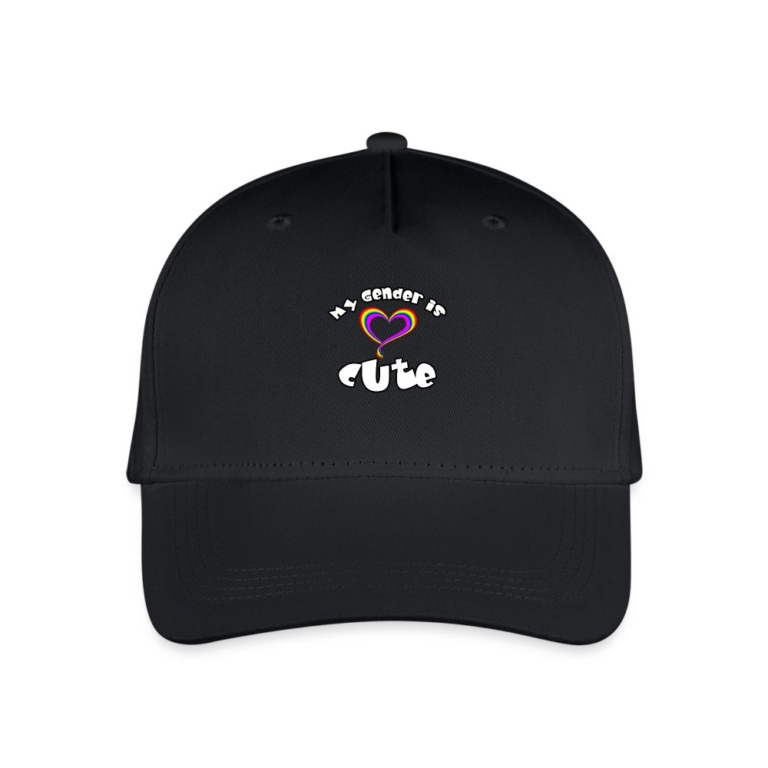 my-gender-is-cute-kinder-bio-basecap-schwarz